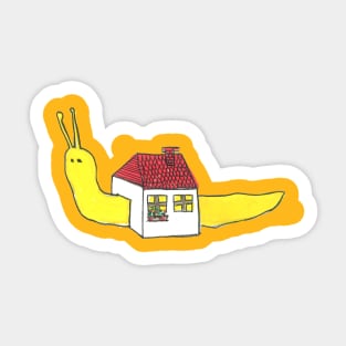 Snail With His House Sticker